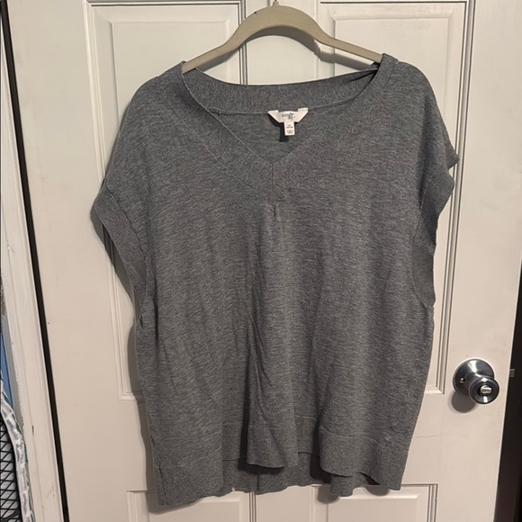 Terra & Sky Charcoal V-Neck Blouse - Picture 1 of 3